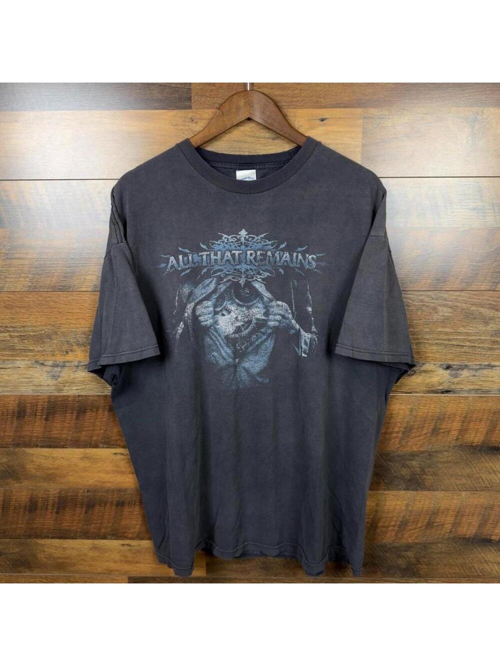 All That Remains Band T-Shirt 2XL Faded Distressed Metalcore Graphic Tee